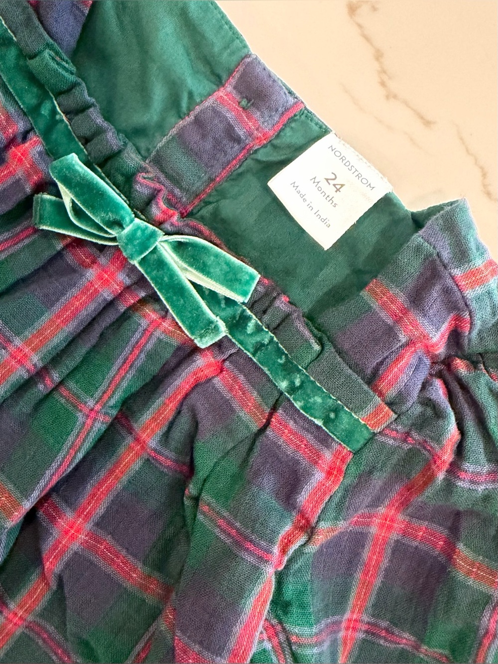 Nordstrom Girls Plaid Long-Sleeve Tiered Dress - Picture 4 of 5